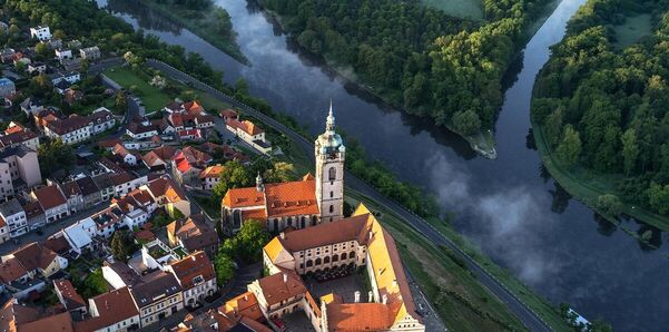 Soutok Vltavy u Mělníka