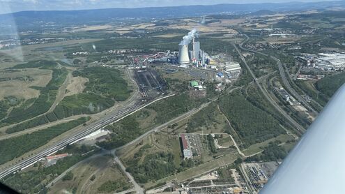 Návštěva západního středohoří Cessnou